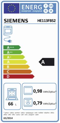 Energielabel von HE113FBS2, Energieeffizienzklasse A. Daten siehe Produktdetailseite.