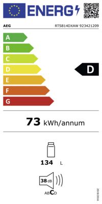 Energielabel von RTS814DXAW, Energieeffizienzklasse D. Daten siehe Produktdetailseite.