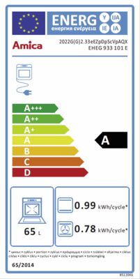 Energielabel von EHEG 933 101 E, Energieeffizienzklasse A. Daten siehe Produktdetailseite.