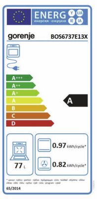 Energielabel von BOS 6737 E13X, Energieeffizienzklasse A. Daten siehe Produktdetailseite.