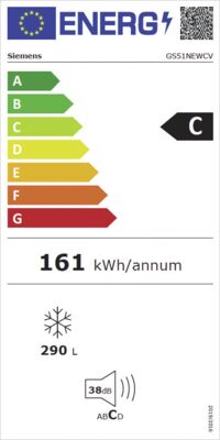 Energielabel von GS51NEWCV topTeam, Energieeffizienzklasse C. Daten siehe Produktdetailseite.