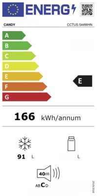 Energielabel von CCTUS 544WHN, Energieeffizienzklasse E. Daten siehe Produktdetailseite.