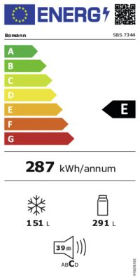Energielabel von SBS 7344, Energieeffizienzklasse E. Daten siehe Produktdetailseite.