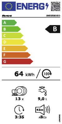 Energielabel von SN53ES01BD topTeam, Energieeffizienzklasse B. Daten siehe Produktdetailseite.