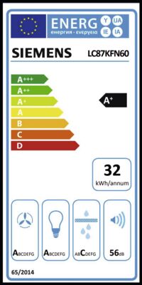 Energielabel von LC87KFN60, Energieeffizienzklasse A+. Daten siehe Produktdetailseite.