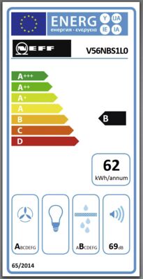 Energielabel von V56NBS1L0, Energieeffizienzklasse B. Daten siehe Produktdetailseite.