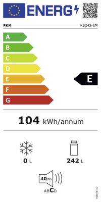 Energielabel von KS 242-EM, Energieeffizienzklasse E. Daten siehe Produktdetailseite.