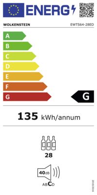 Energielabel von EWTS64-28ED, Energieeffizienzklasse G. Daten siehe Produktdetailseite.