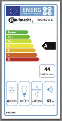 Energielabel von RBAH 62 LT X, Energieeffizienzklasse A. Daten siehe Produktdetailseite.