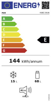 Energielabel von KS82.3EUB, Energieeffizienzklasse E. Daten siehe Produktdetailseite.