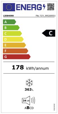 Energielabel von FNc 727i-22, Energieeffizienzklasse C. Daten siehe Produktdetailseite.