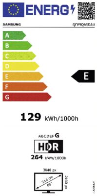 Energielabel von QE85Q60DAUXXN, Energieeffizienzklasse E. Daten siehe Produktdetailseite.