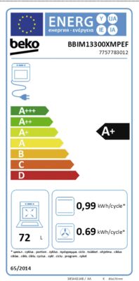 Energielabel von BBIM13300XMPEF, Energieeffizienzklasse A+. Daten siehe Produktdetailseite.