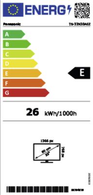 Energielabel von TS-32N30AEZ, Energieeffizienzklasse E. Daten siehe Produktdetailseite.