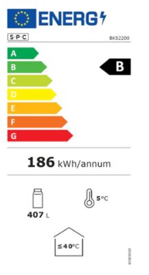 Étiquette énergétique de BKS2200, classe d'efficacité énergétique B. Données disponibles sur la page produit.