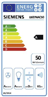 Energielabel von LB87NAC50, Energieeffizienzklasse A. Daten siehe Produktdetailseite.