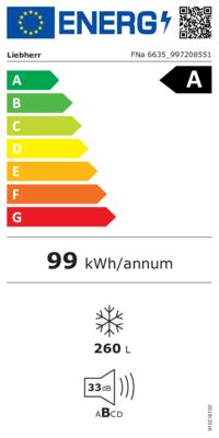 Energielabel von FNa 6635-20, Energieeffizienzklasse A. Daten siehe Produktdetailseite.