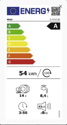 Energielabel von G 7210 SC, Energieeffizienzklasse A. Daten siehe Produktdetailseite.