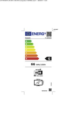 Energielabel von TV-48Z90AE8, Energieeffizienzklasse G. Daten siehe Produktdetailseite.