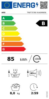 Energielabel von TR8T75780, Energieeffizienzklasse B. Daten siehe Produktdetailseite.