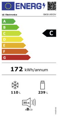 Energielabel von GBG5160CEV, Energieeffizienzklasse C. Daten siehe Produktdetailseite.
