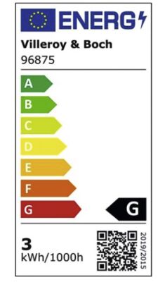 Etichetta energetica di mit Akku Neapel 2.0 Weiss Tischleuchte, classe di efficienza energetica G. Dati disponibili sulla pagina del prodotto.
