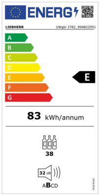 Energielabel von UWgbi 3782-20, Energieeffizienzklasse E. Daten siehe Produktdetailseite.