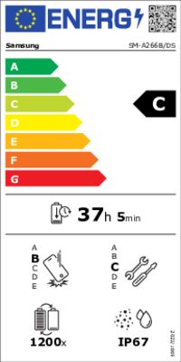 Energielabel von Galaxy A26 5G A266B 128GB, Energieeffizienzklasse C. Daten siehe Produktdetailseite.