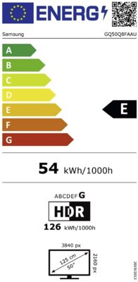 Energielabel von GQ50Q8FAAUXZG, Energieeffizienzklasse E. Daten siehe Produktdetailseite.