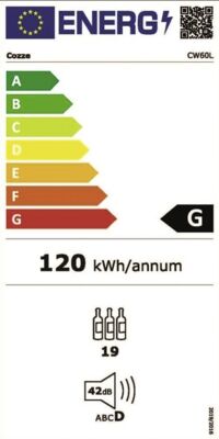 Etichetta energetica di Outdoor Kühlschrank 416290, classe di efficienza energetica G. Dati disponibili sulla pagina del prodotto.