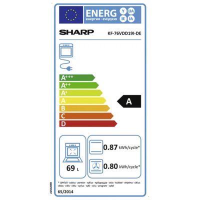 Étiquette énergétique de KF-76VDD19I-DE, classe d'efficacité énergétique A. Données disponibles sur la page produit.