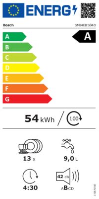 Energielabel von SMI4EBS04D Select Line, Energieeffizienzklasse A. Daten siehe Produktdetailseite.