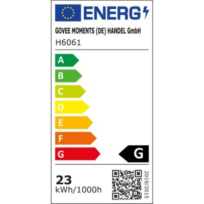 Etichetta energetica di Glide Hexa Light Panels Expansion Pack (2 Panels), classe di efficienza energetica G. Dati disponibili sulla pagina del prodotto.
