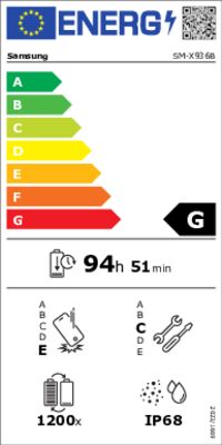 Energielabel von Galaxy Tab S11 Ultra 5G 512GB, Energieeffizienzklasse G. Daten siehe Produktdetailseite.