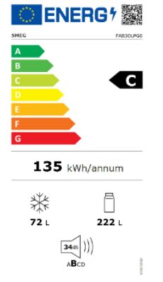 Energielabel von FAB30LPG6, Energieeffizienzklasse C. Daten siehe Produktdetailseite.