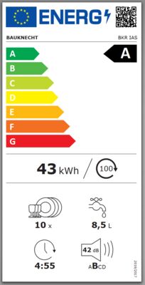 Energielabel von BKR IAS, Energieeffizienzklasse A. Daten siehe Produktdetailseite.