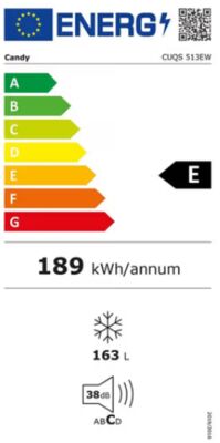 Energielabel von CUQS 513EW, Energieeffizienzklasse E. Daten siehe Produktdetailseite.