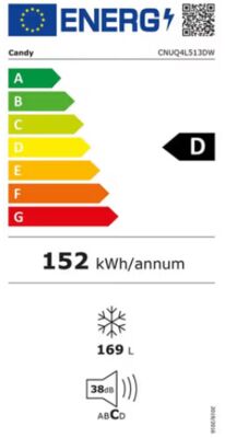 Energielabel von CNUQ4L513DW, Energieeffizienzklasse D. Daten siehe Produktdetailseite.