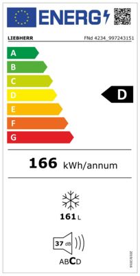 Energielabel von FNd 4234-20, Energieeffizienzklasse D. Daten siehe Produktdetailseite.