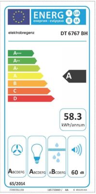 Energielabel von DT 6767 BH, Energieeffizienzklasse A. Daten siehe Produktdetailseite.
