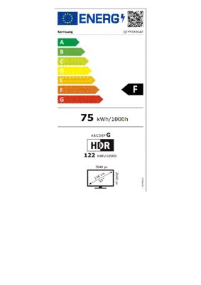 Energielabel von QE55S83HAEXXN, Energieeffizienzklasse F. Daten siehe Produktdetailseite.