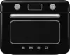 SMEG COF01BLEU Vrijstaande Combi Stoomoven 50's Style - Glanzend Zwart 