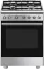 SMEG CX61GMXNLK Classici Esthetisch Fornuis met Gaskookplaat - 60 x 60 cm 