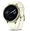 Garmin Venu 4 - 41 mm, Lunar Gold met Bone siliconen bandje