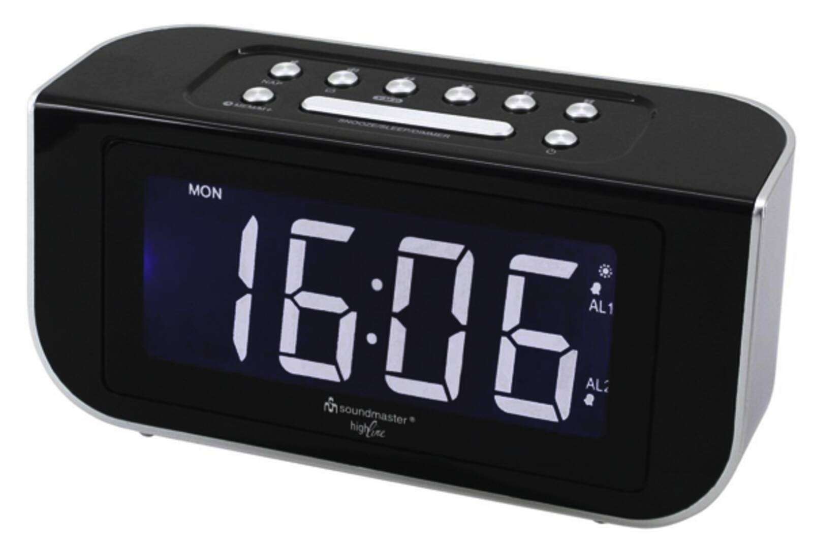 Abbildung 1 zu Soundmaster FUR4005 Schwarz, Uhrenradio, UKW-Radio, Funkuhr, NEU & OVP