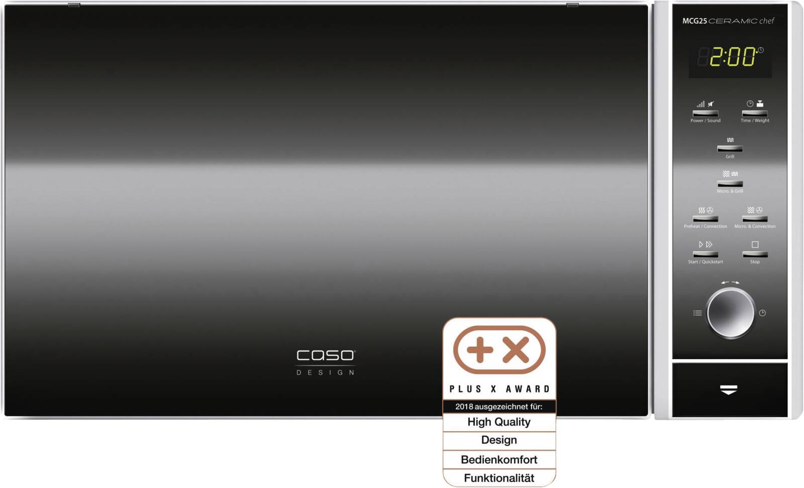 Abbildung 1 zu Caso MCG25 Ceramic chef Silber,Kombi-Mikrowelle, 25L, 1200 Watt TOP DEAL