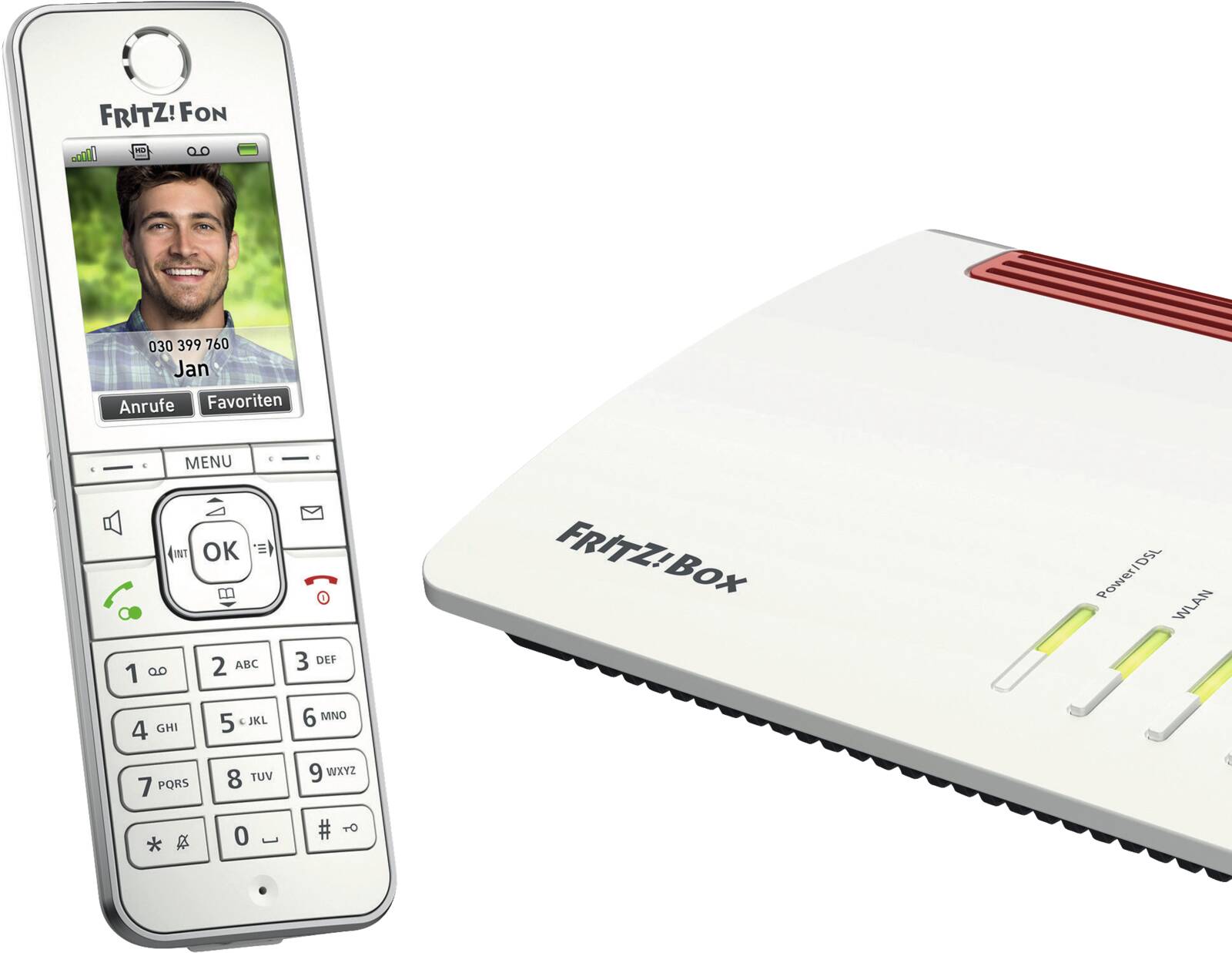 Abbildung 2 zu AVM Telefon Festnetz FRITZ!Fon C6  Kabellos +Ladeschale Silber bis 288 h Standby