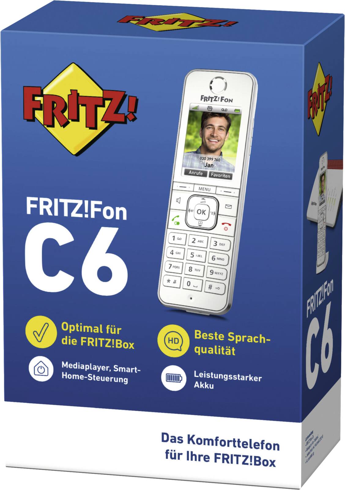 Abbildung 4 zu AVM Telefon Festnetz FRITZ!Fon C6  Kabellos +Ladeschale Silber bis 288 h Standby