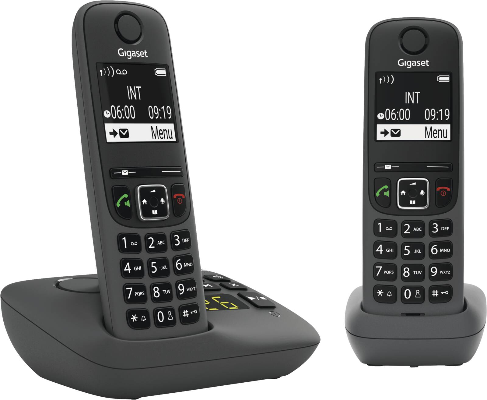 Abbildung 2 zu Gigaset Festnetz Telefon AE690A Duo 2er Set Schwarz Schnurlos + Anrufbeantworter