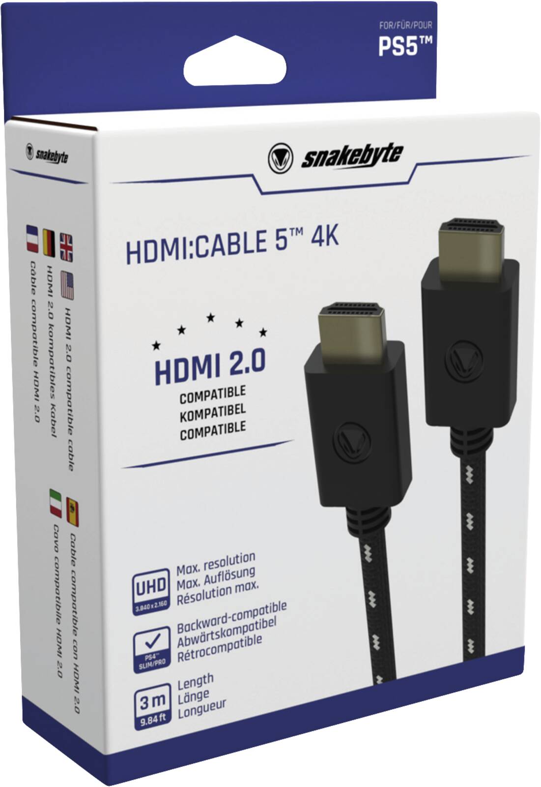 Snakebyte PS5 Datenkabel SNAKEBYTE PS5 HDMI 3M Mesh Kabel 4K bei